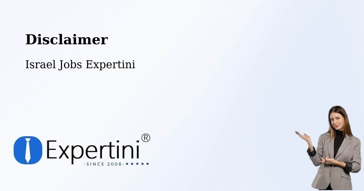 Disclaimer – Har Adar - Israel Jobs Expertini